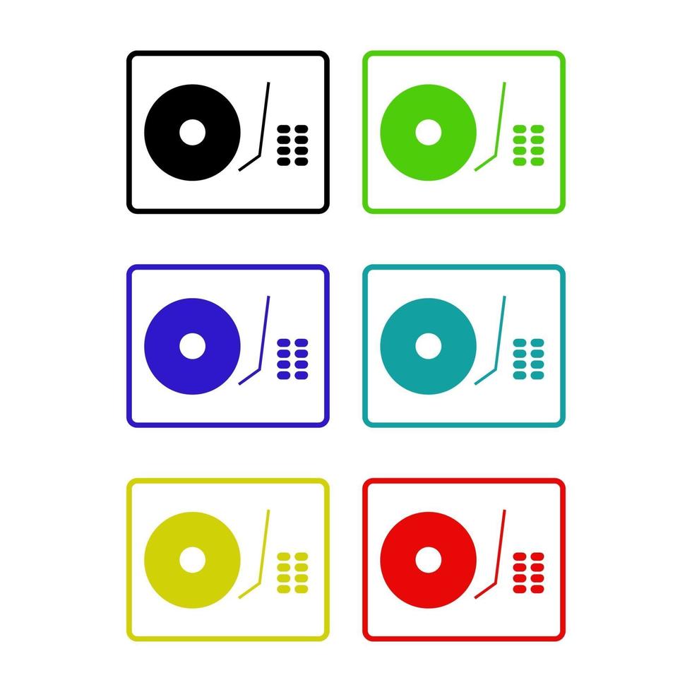 Dj Mixer On White Background vector