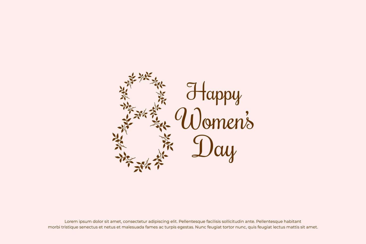 Happy womens day greeting vector