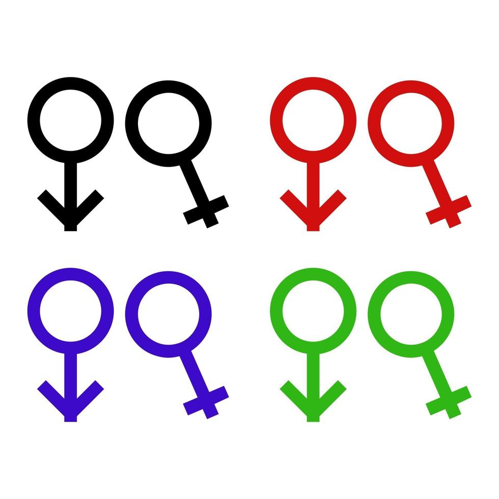 Gender Set On White Background vector