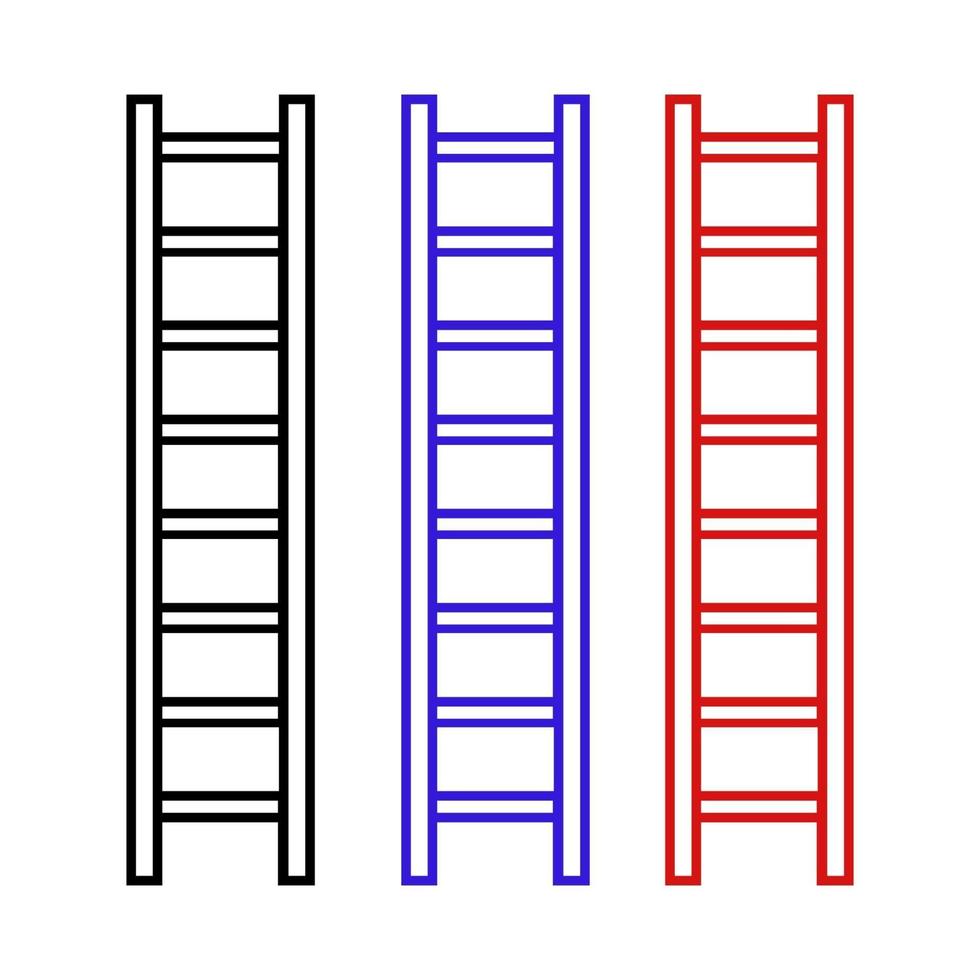 escalera sobre fondo blanco vector