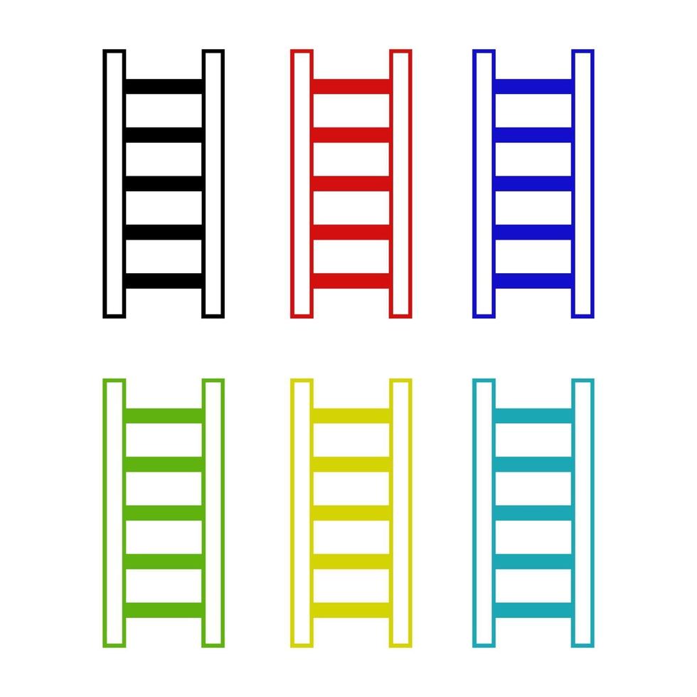 Ladder On White Background vector