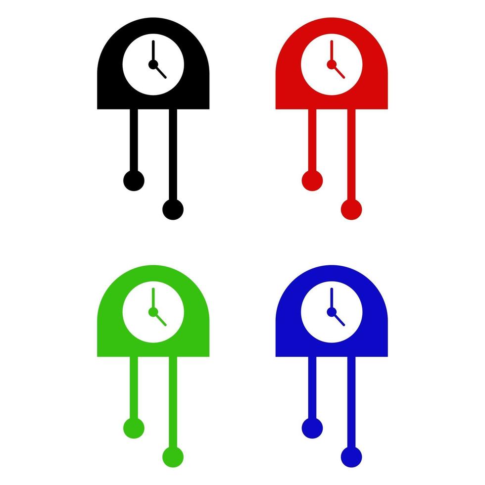 Pendulum Clock On White Background vector