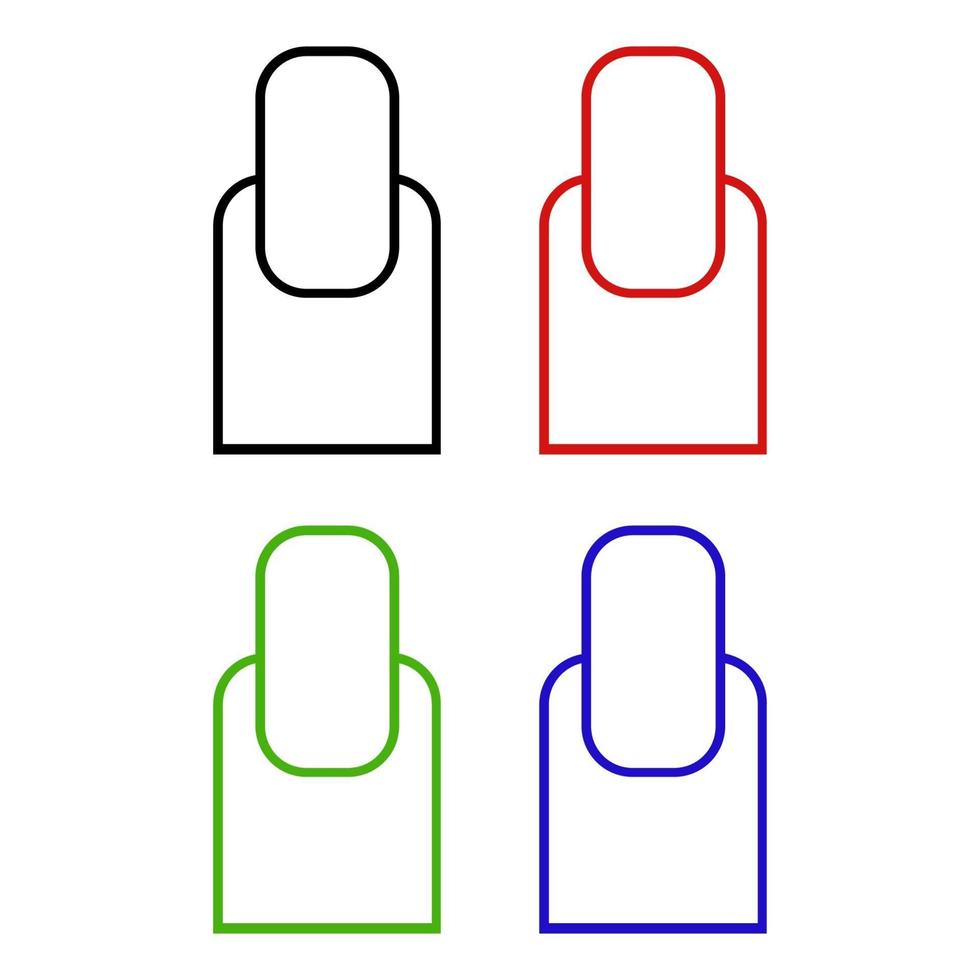 Nails On White Background vector