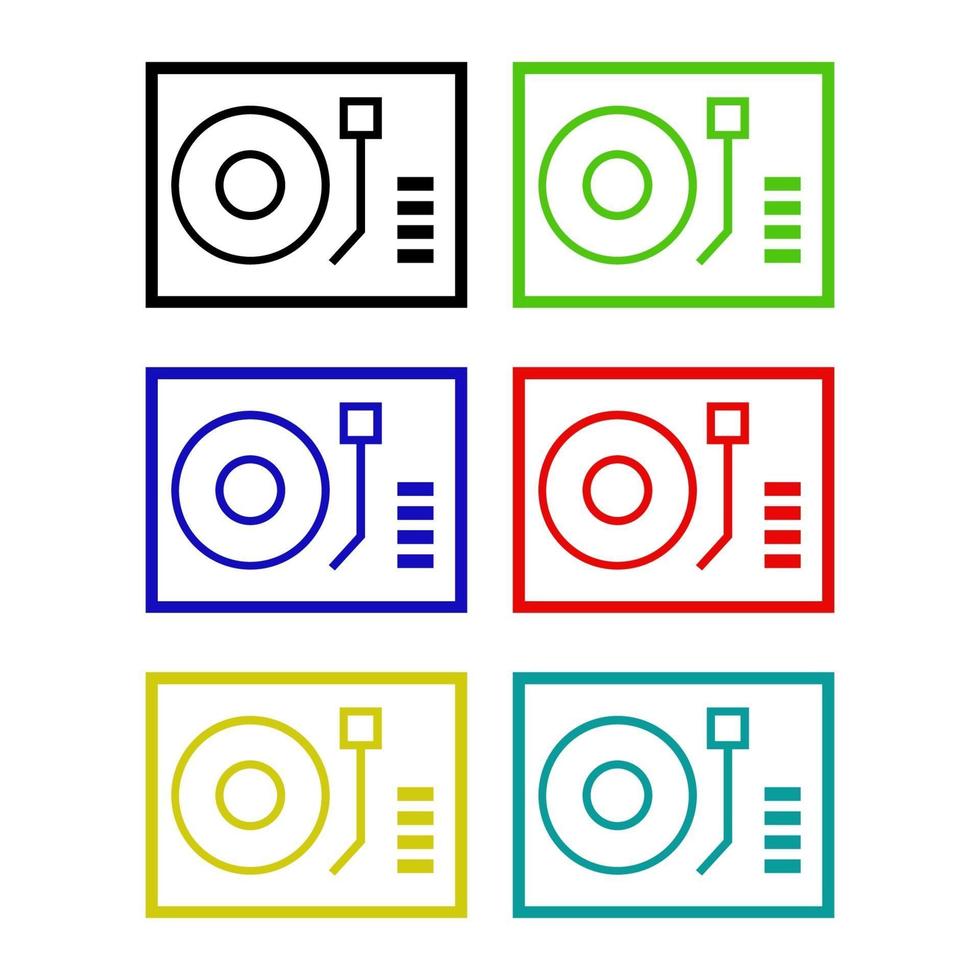 Dj Mixer On White Background vector