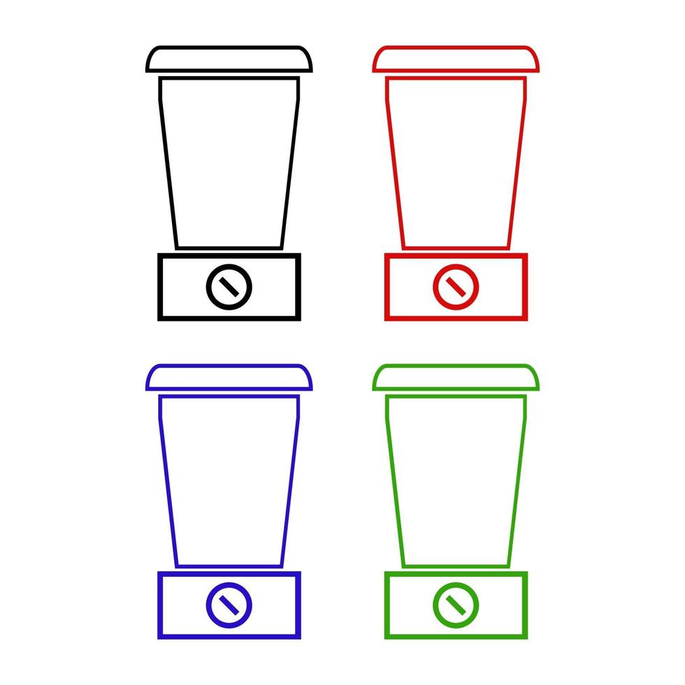 Set Of Blender On White Background vector