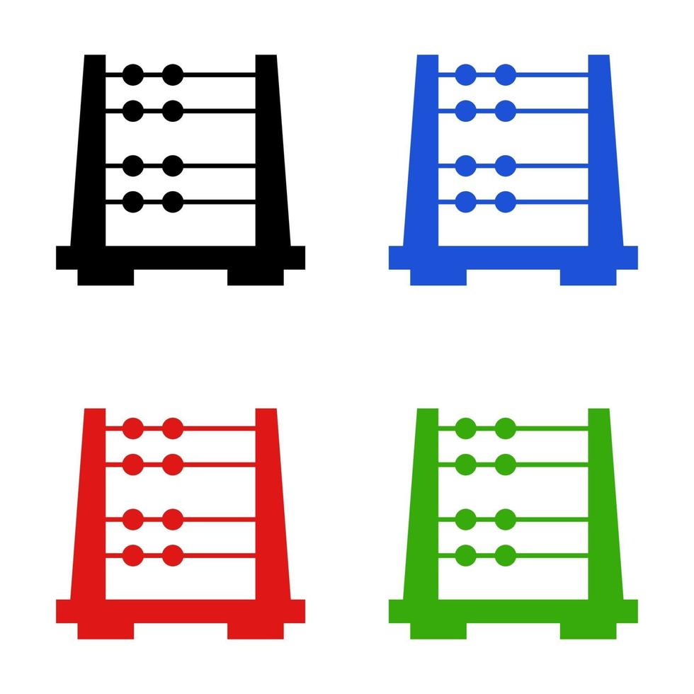 Set Of Abacus On White Background vector