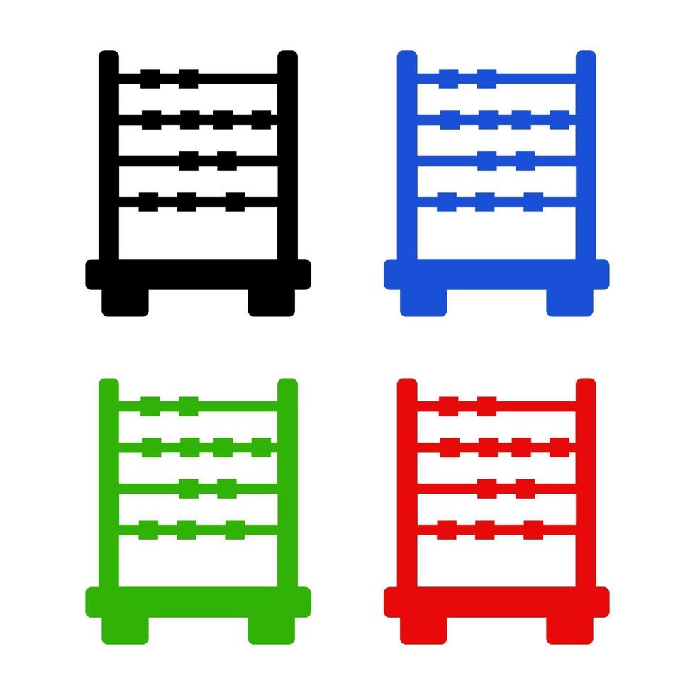 Set Of Abacus On White Background vector