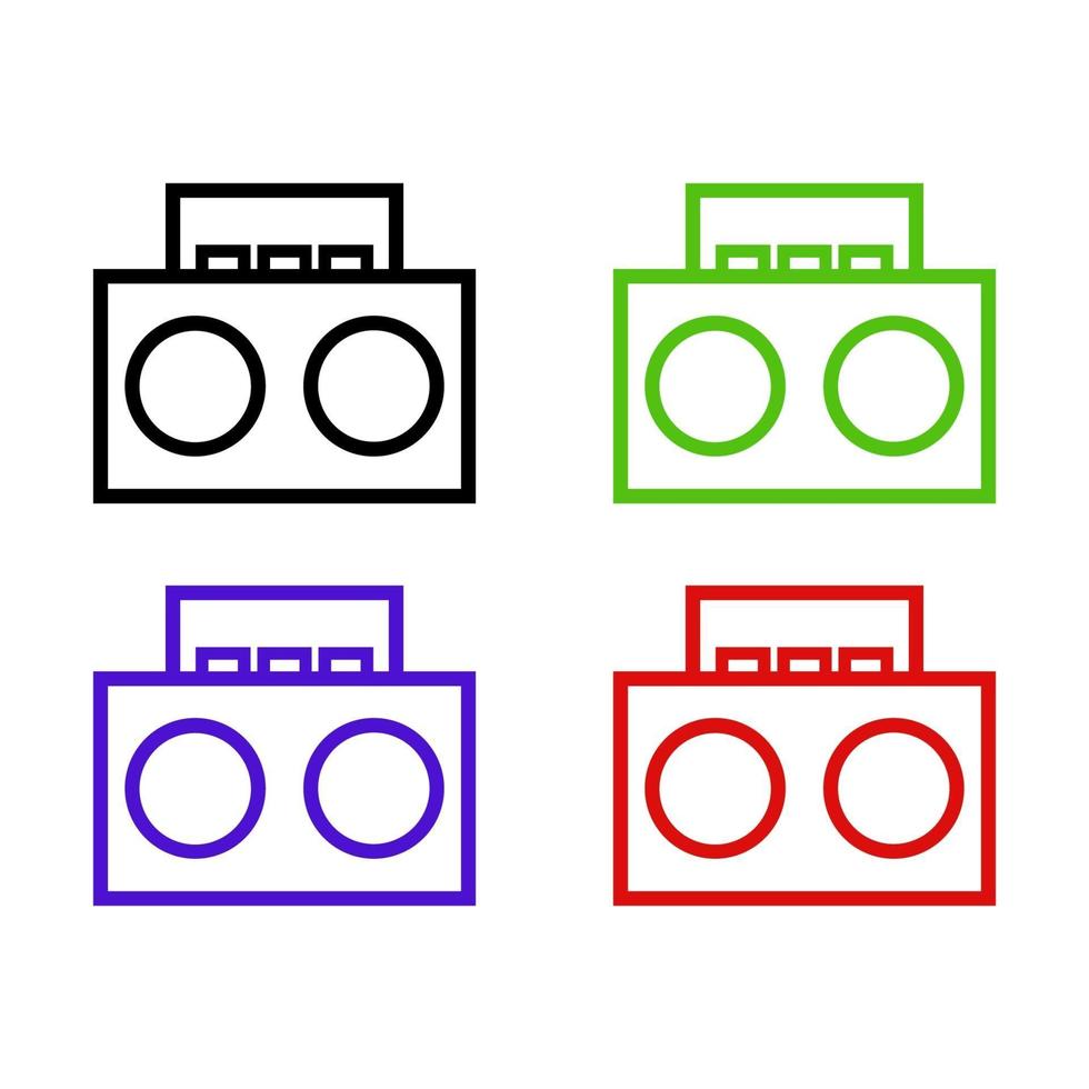 Stereo Set On White Background vector