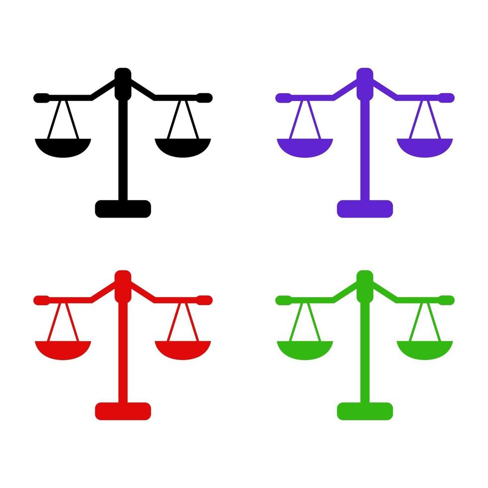 Set Of Scales On White Background vector
