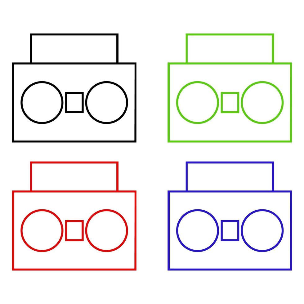 Stereo Set On White Background vector