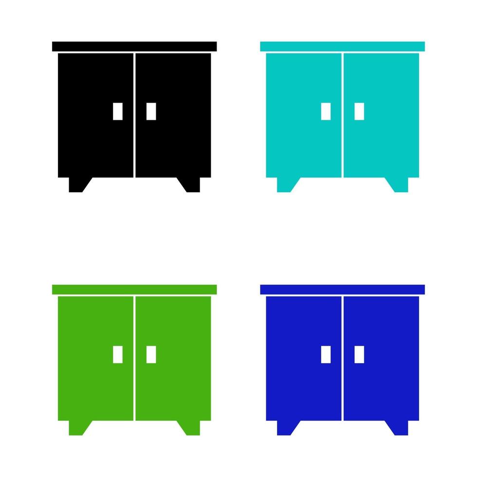 Wardrobe Set On White Background vector