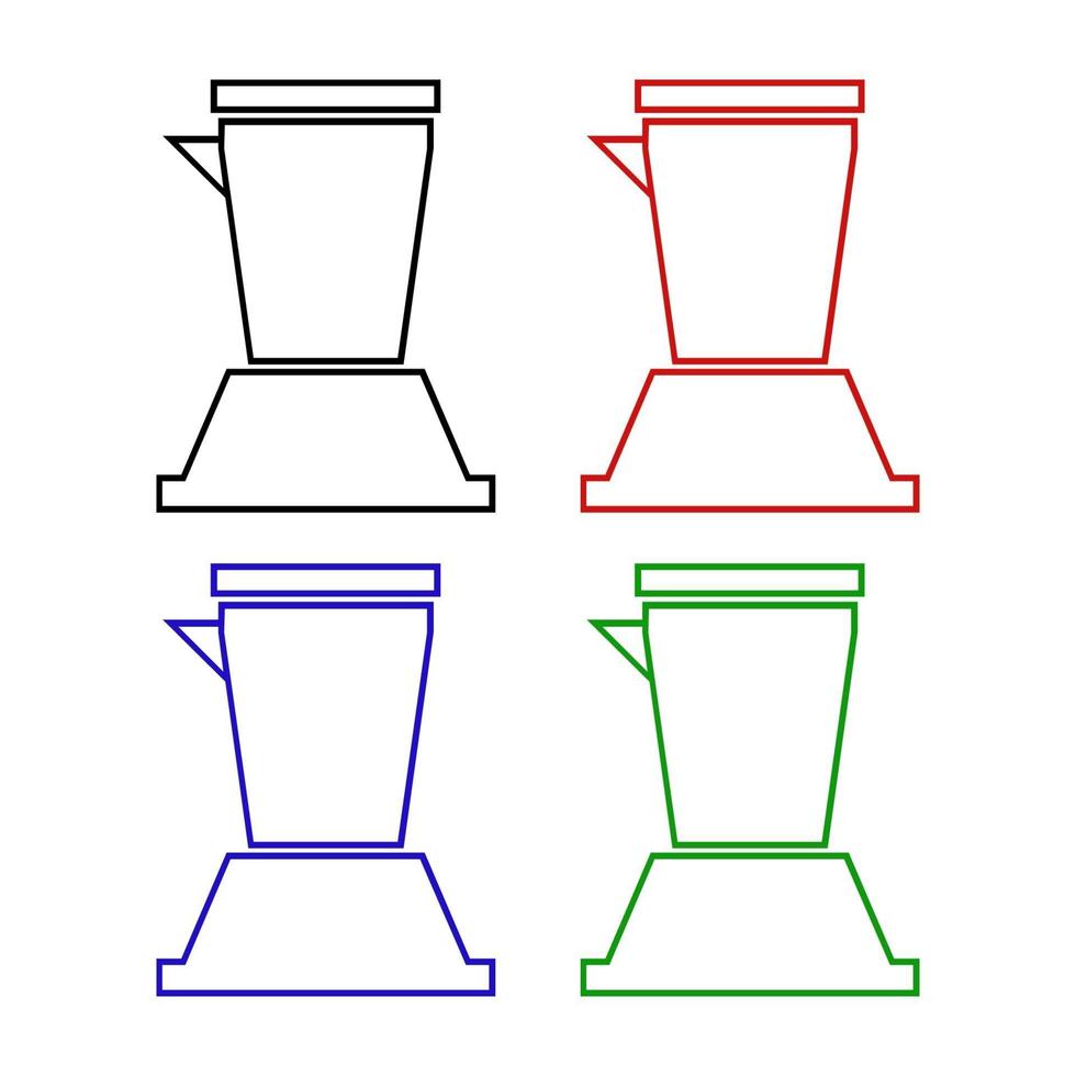 Set Of Blender On White Background vector