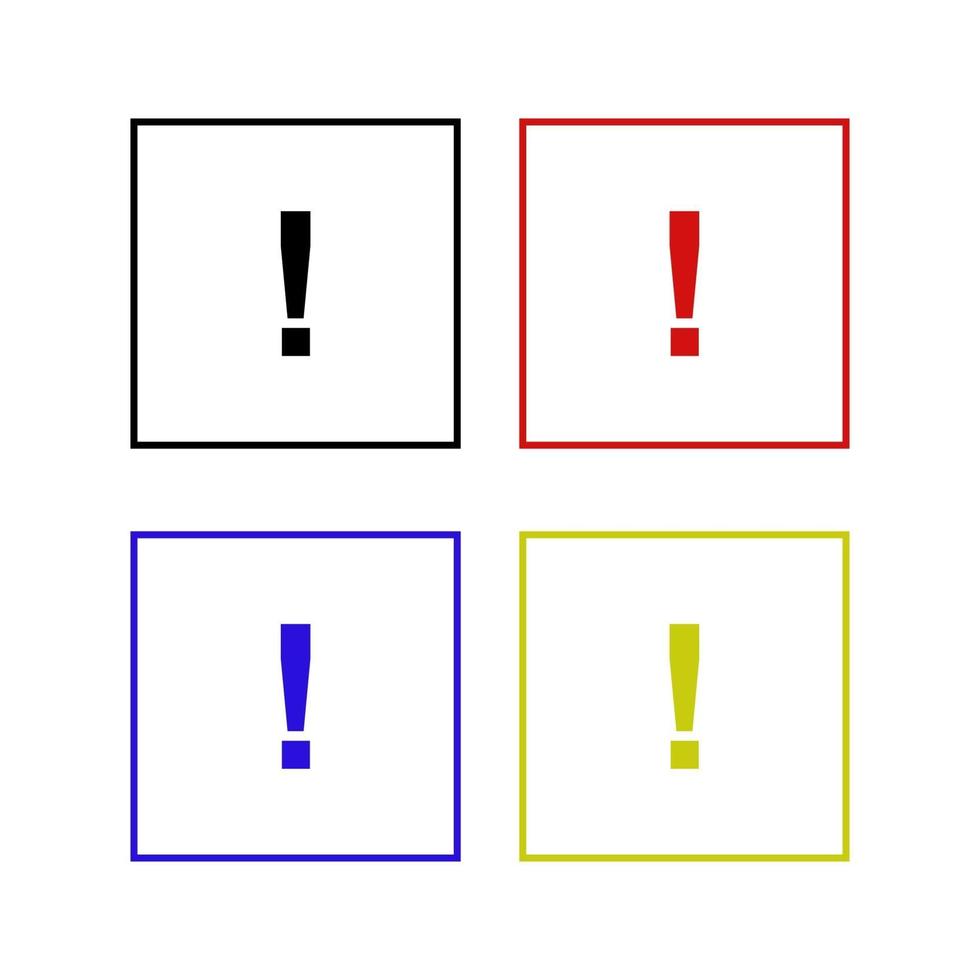 Set Of Warning Sign On White Background vector