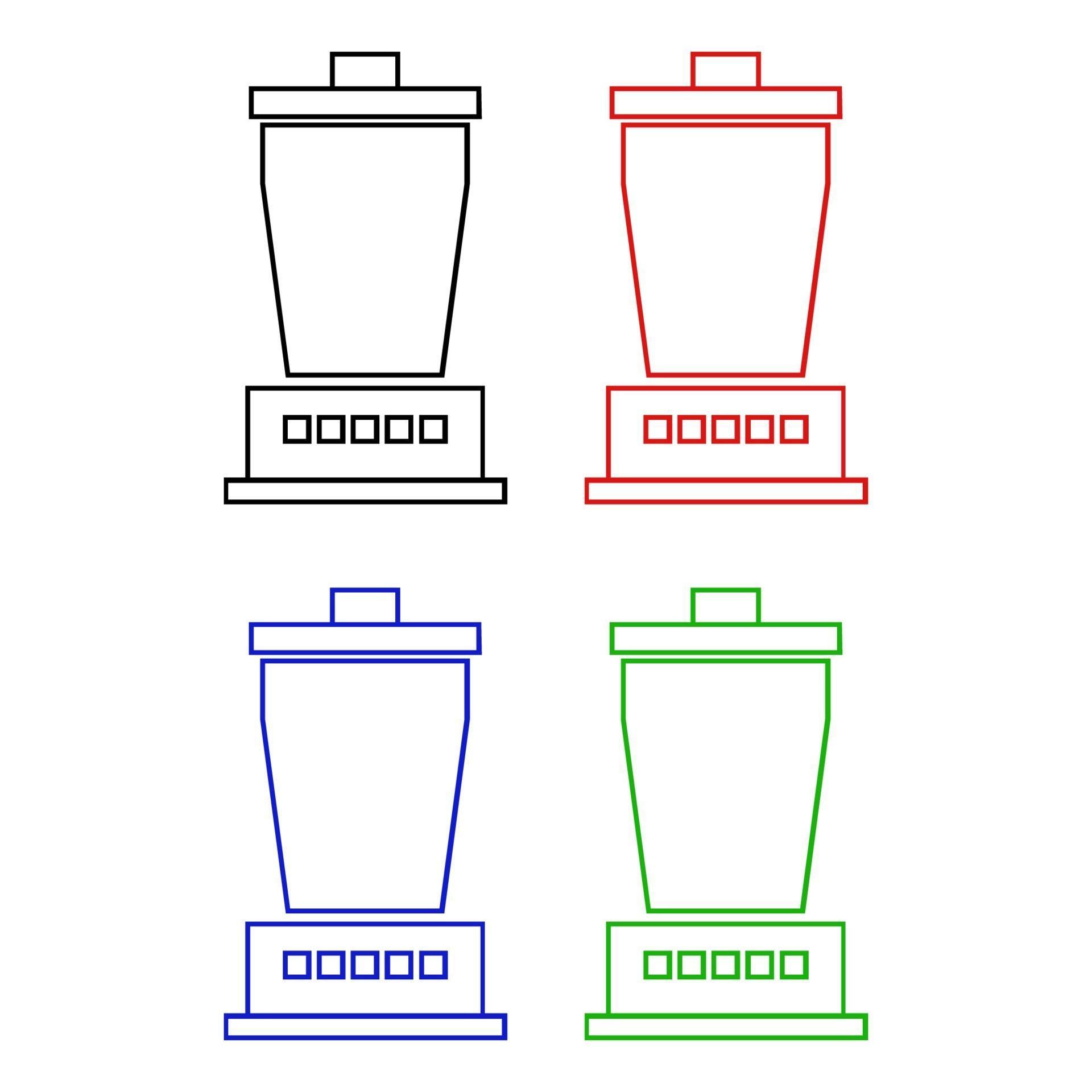 Set Of Blender On White Background 2083302 Vector Art at Vecteezy