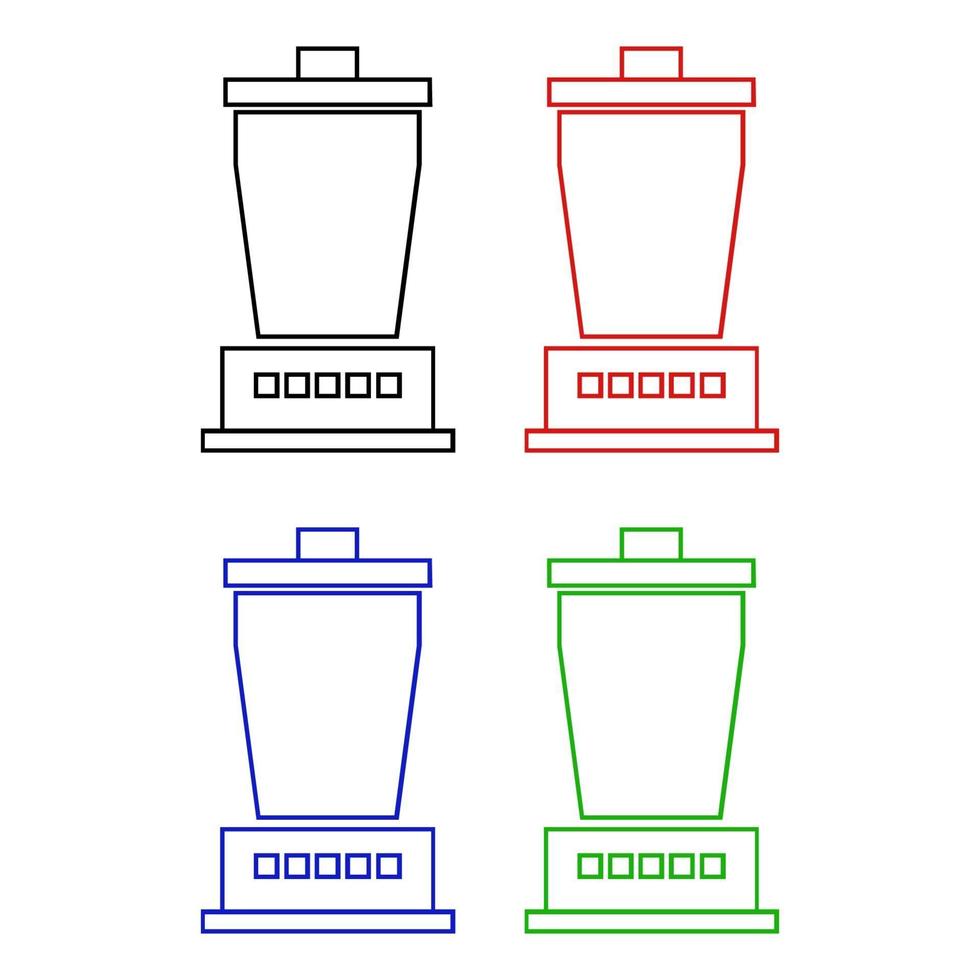 Set Of Blender On White Background vector