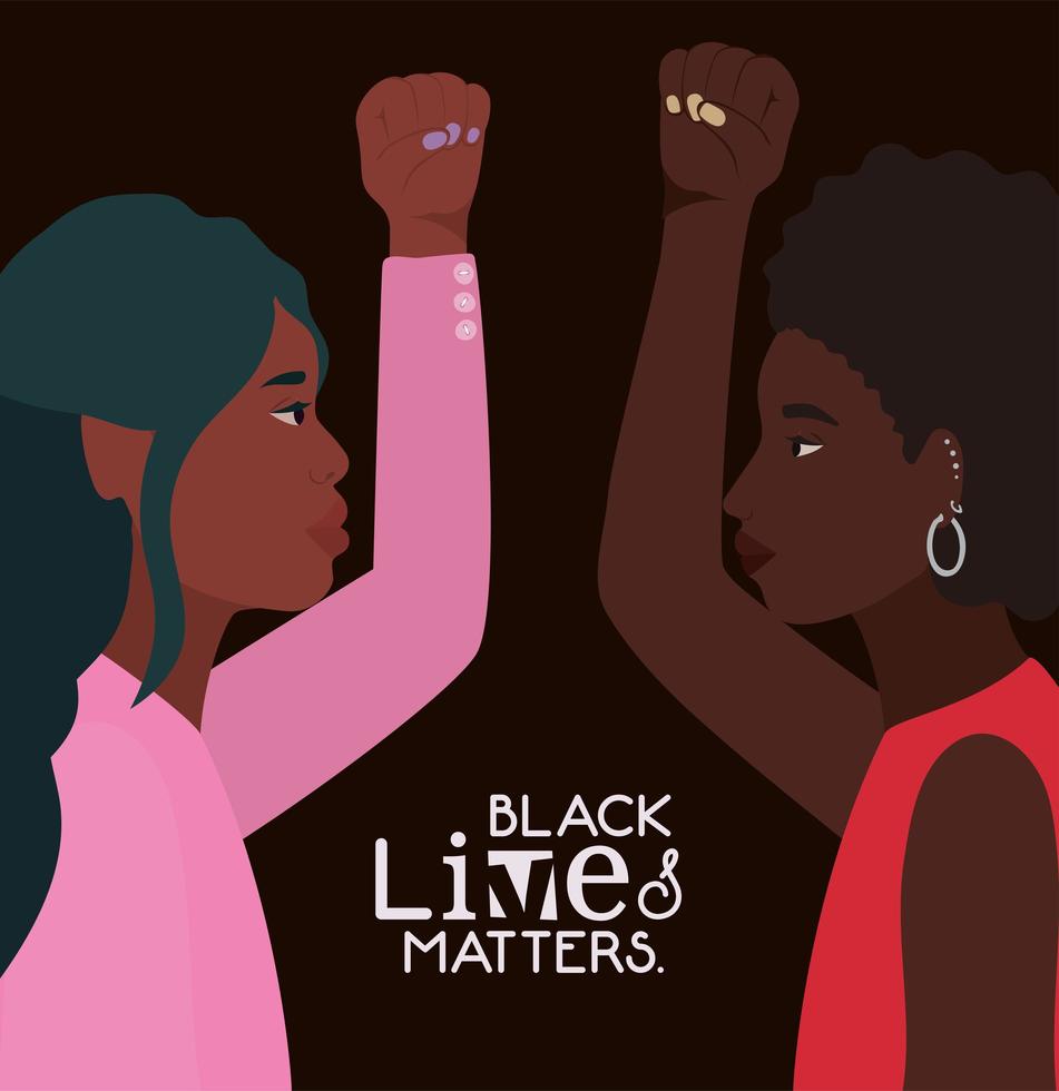 Black women profile picture for black lives matters vector