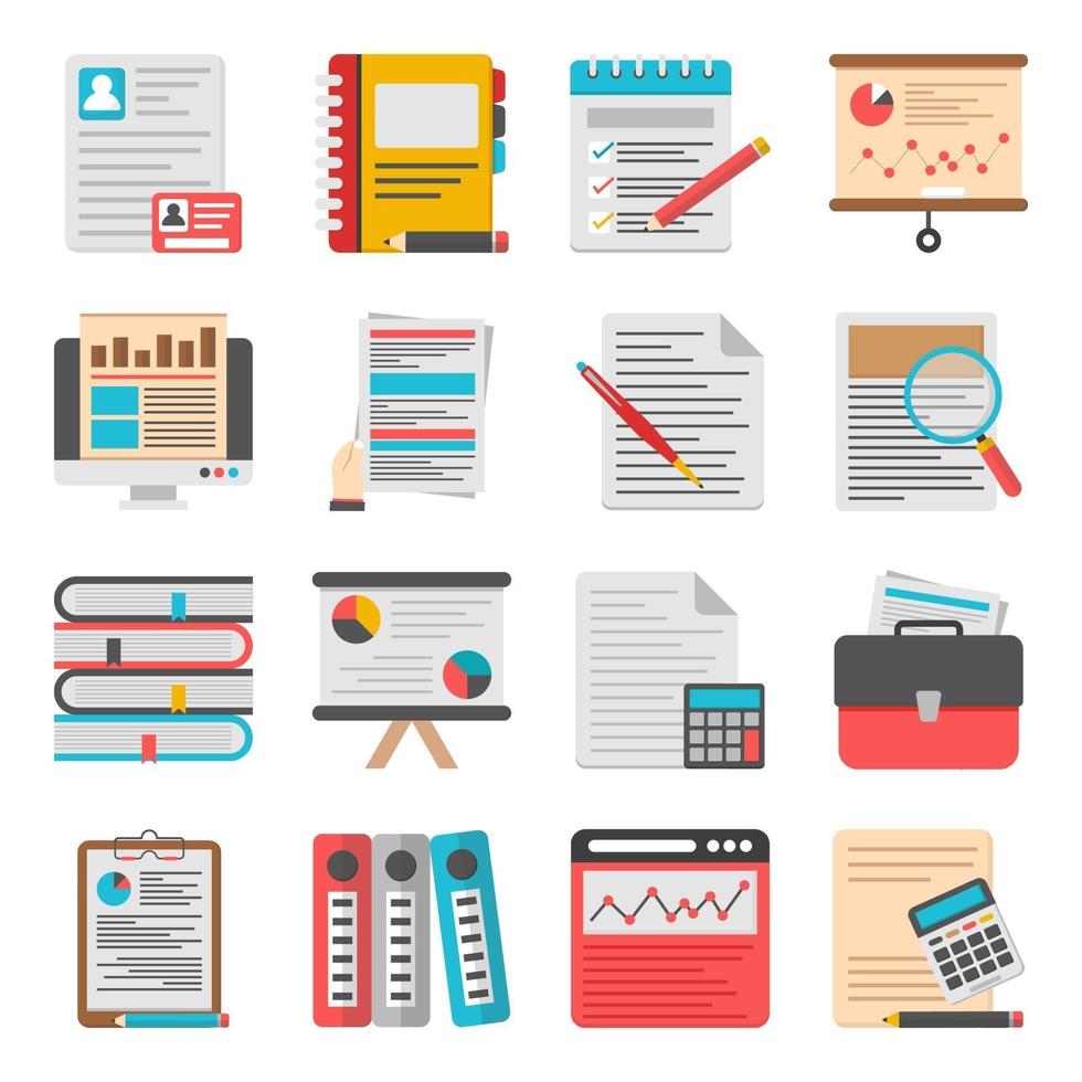 Pack of Business Flat Icons vector