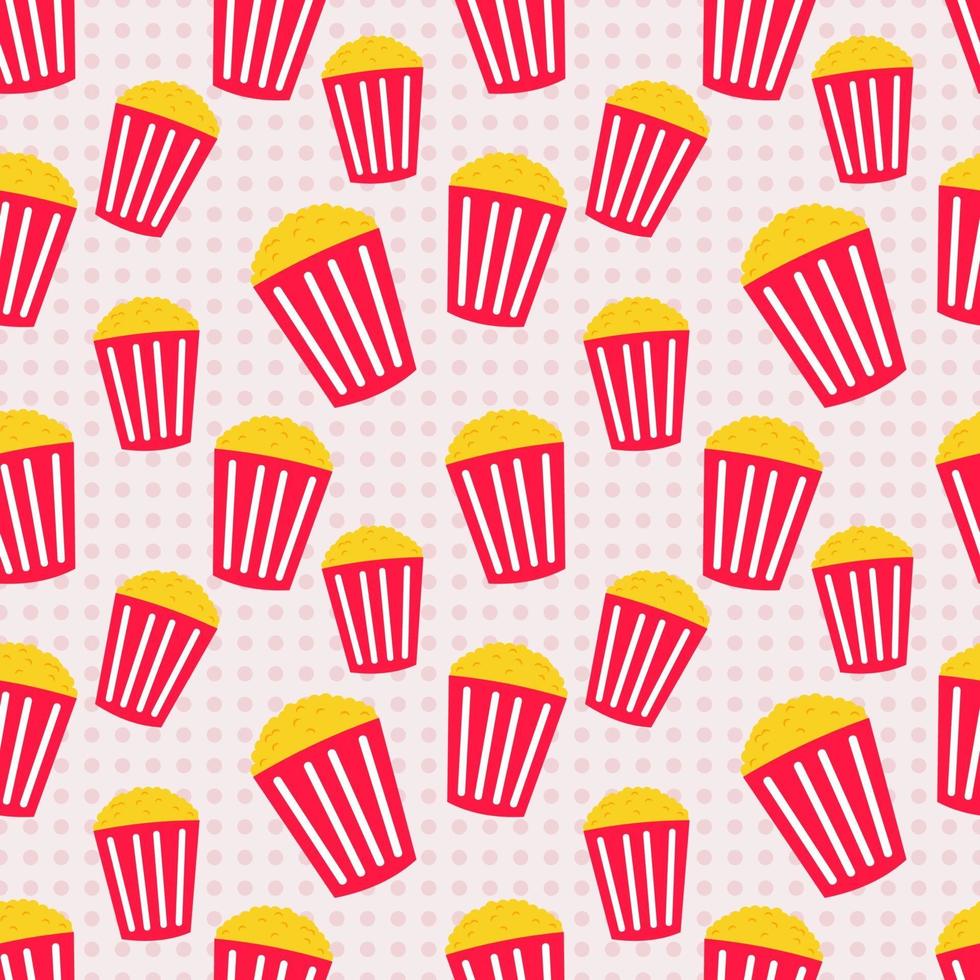 popcorn seamless pattern illustration vector