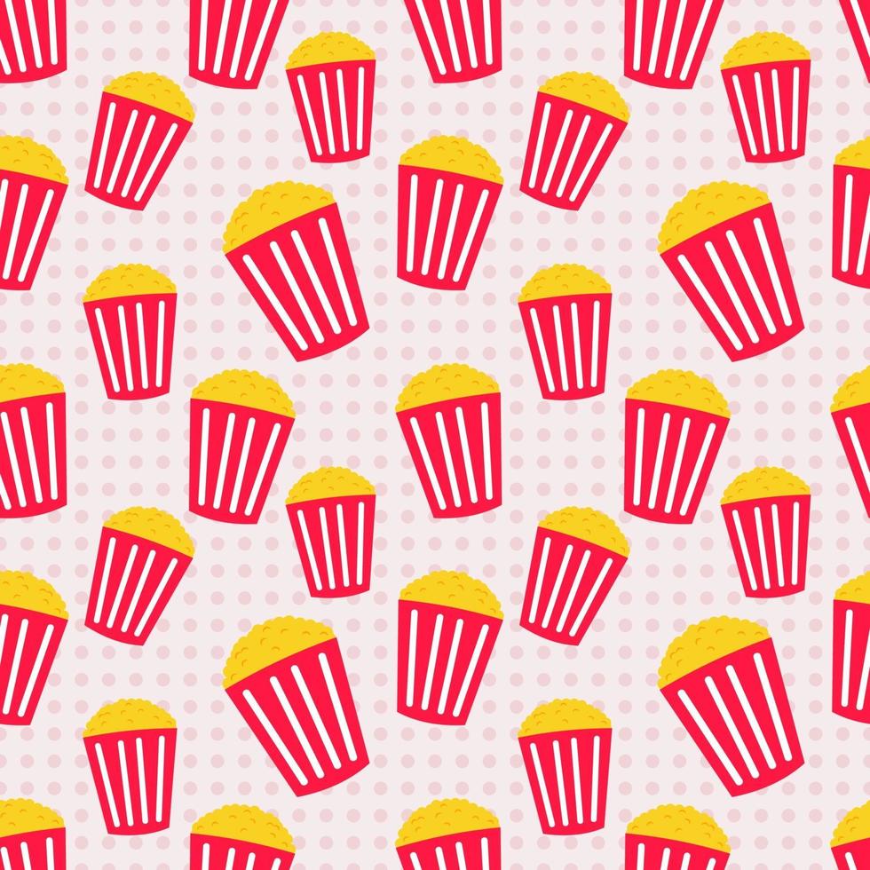 popcorn seamless pattern illustration vector