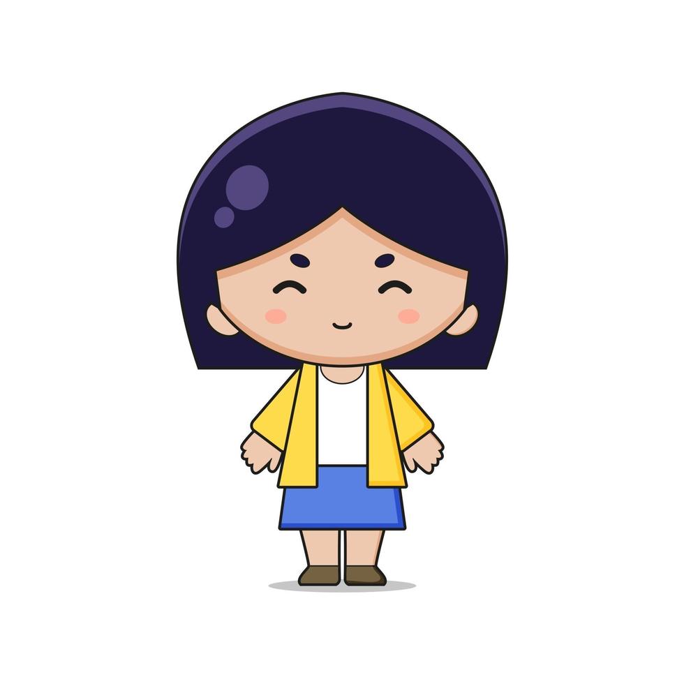 Cute Teacher Mascot Character Illustration vector