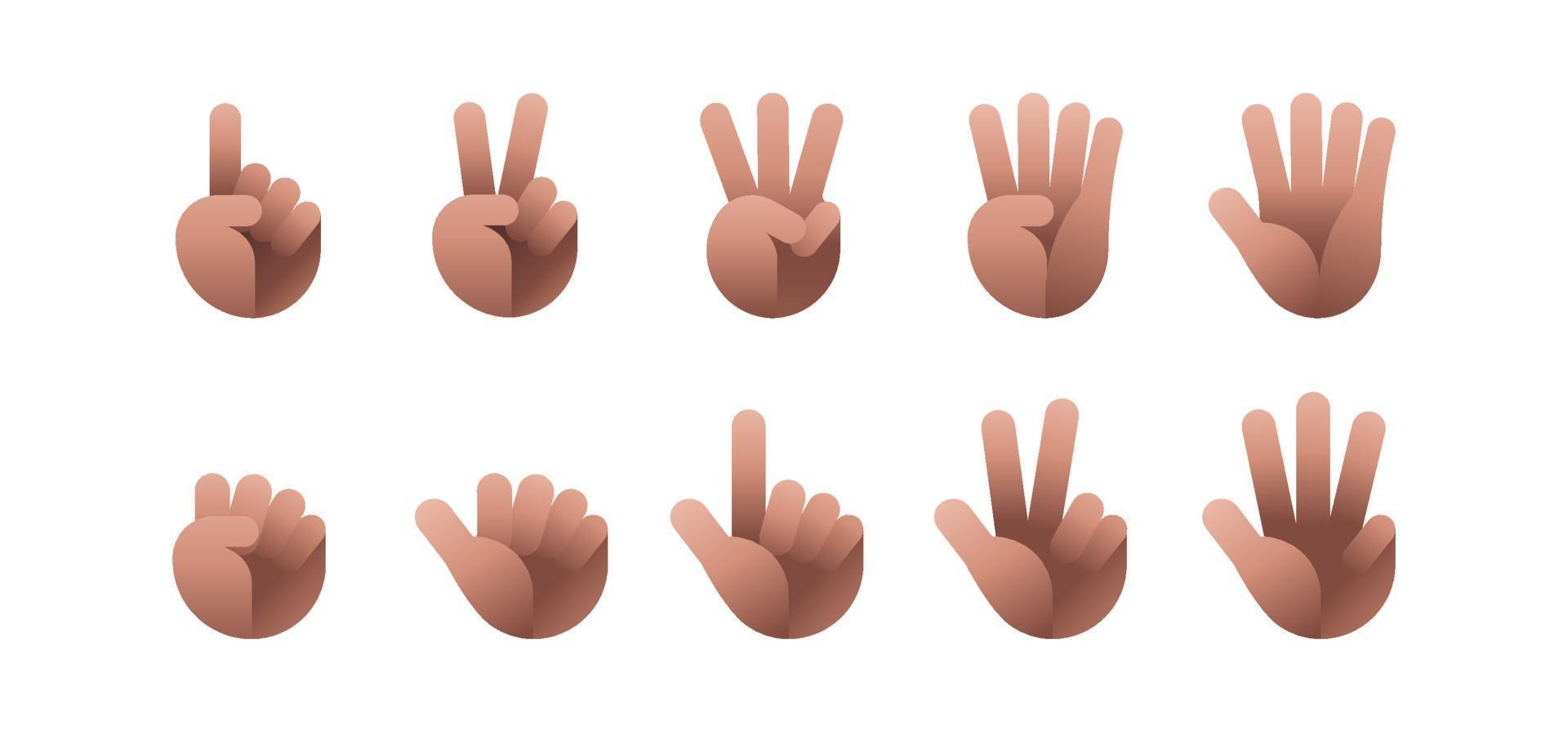 Five fingers counting icon for education. Hands with fingers. 8726895  Vector Art at Vecteezy