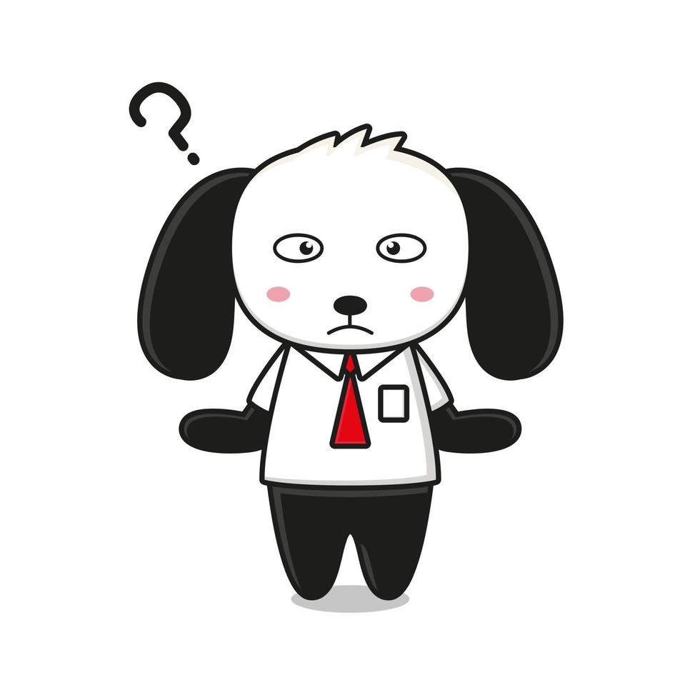 Cute dog mascot character business theme vector