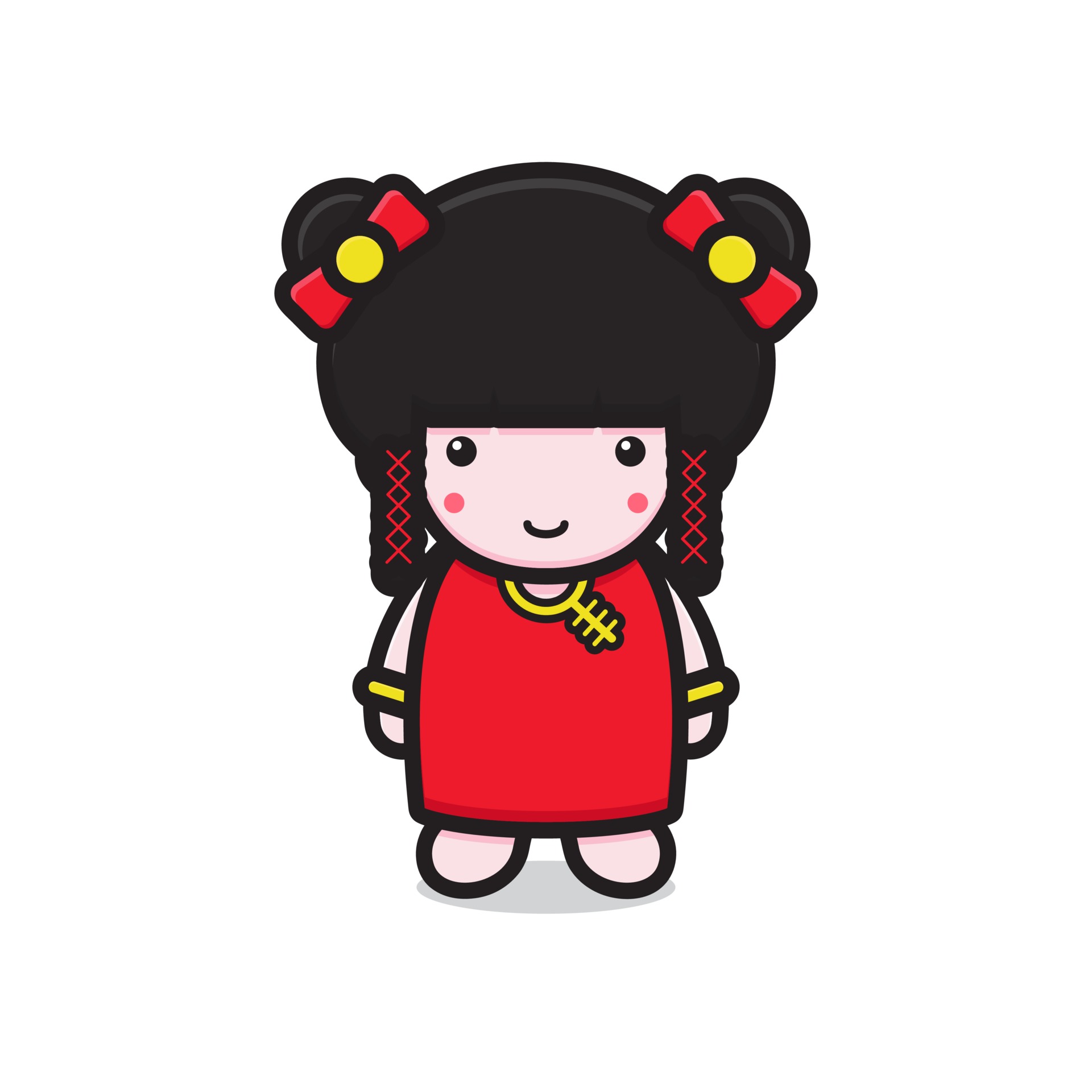 Cute Chinese Girl Character Smile Download Free Vectors Clipart Graphics Vector Art