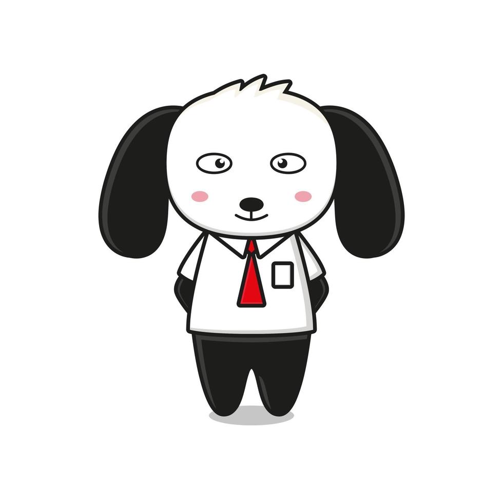 tema de negocio de personaje de mascota de perro lindo vector