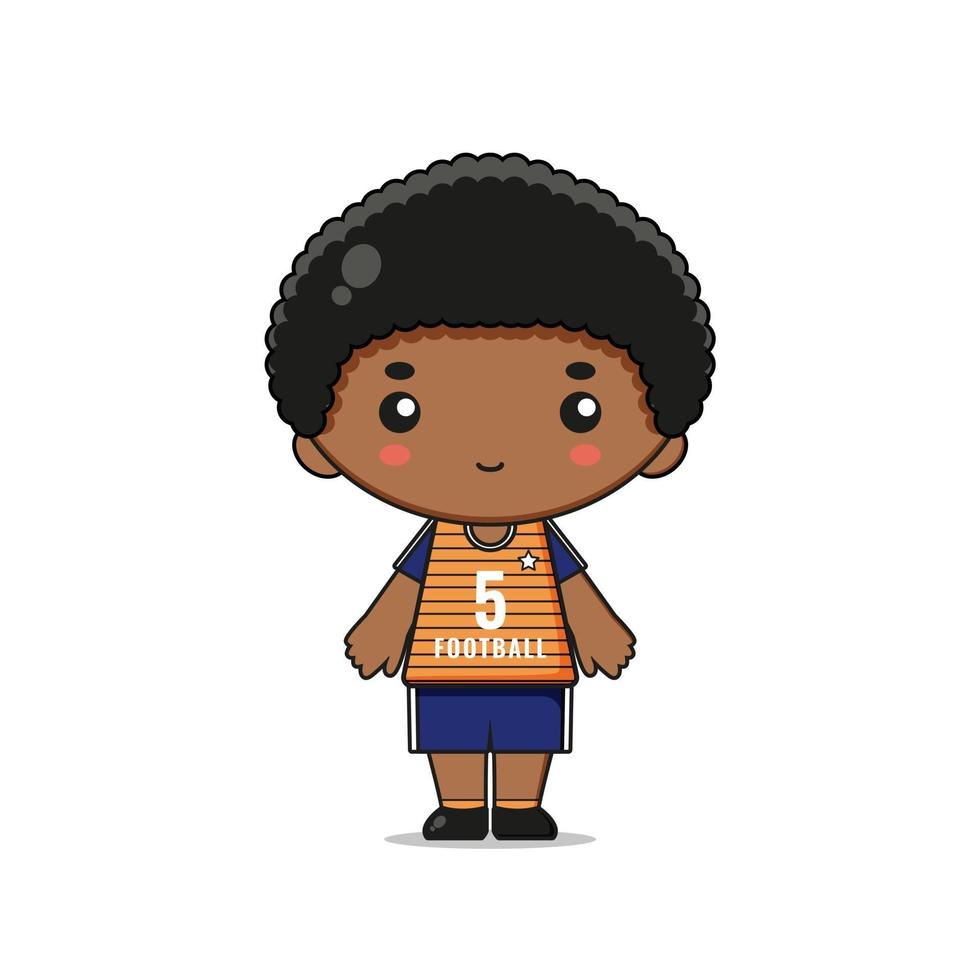 Cute Football Player Mascot Character vector