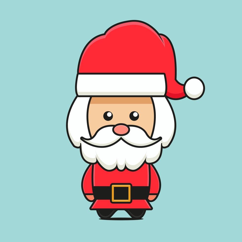 cute santa mascot character christmas theme vector