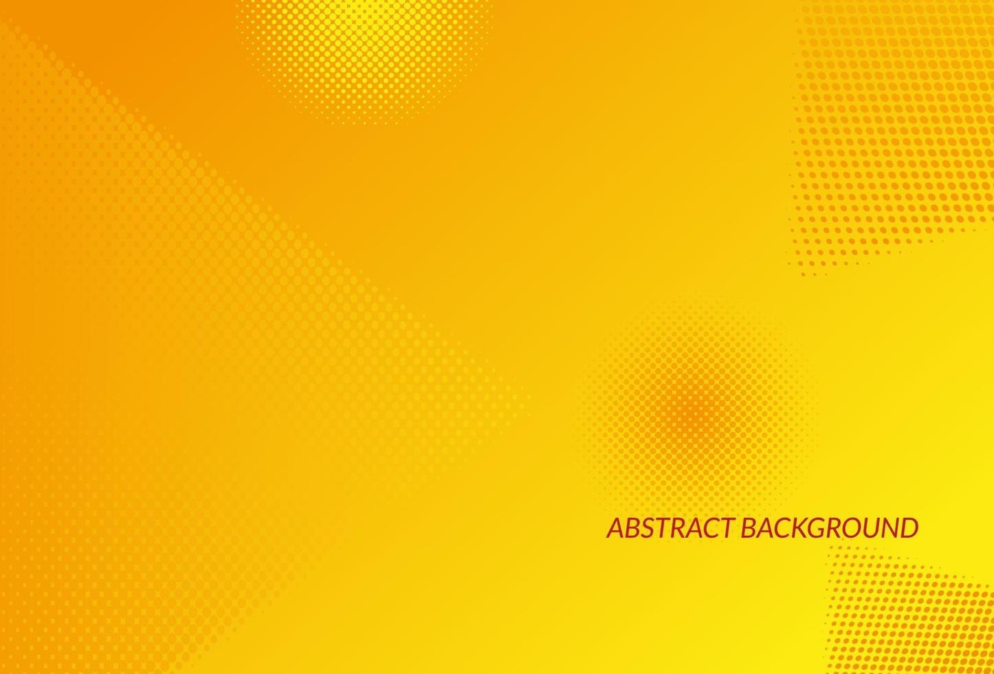 Abstract halftone gradient orange and yellow vector