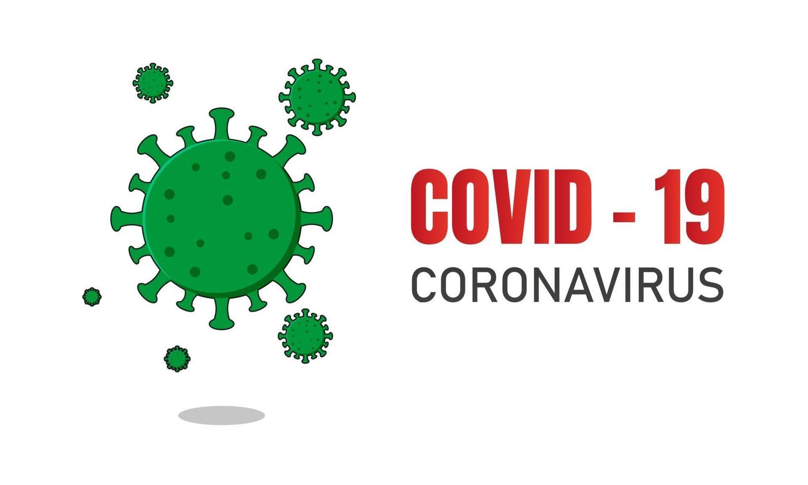 Ilustración de diseño de banner de virus corona vector