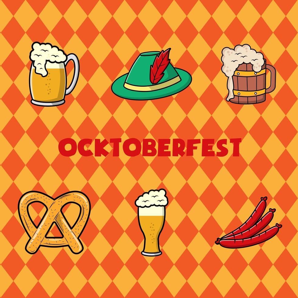 conjunto de concepto de ocotoberfest vector