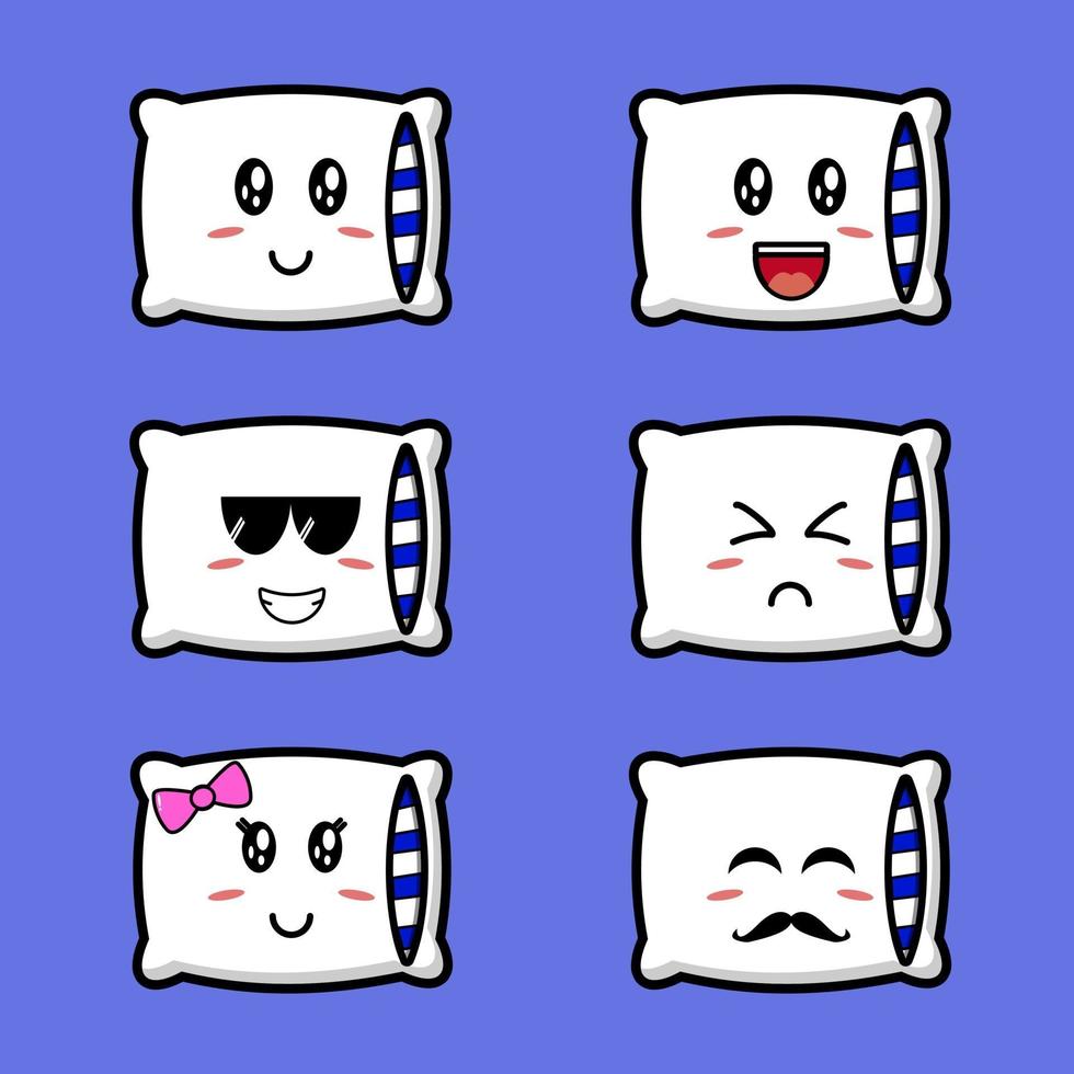 Cute Pillow Set vector