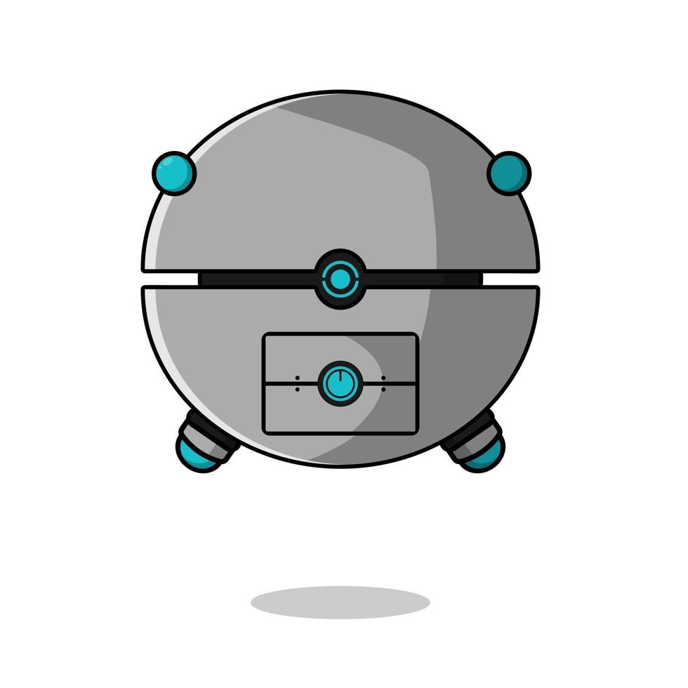 Cute Flying Robot Mascot vector