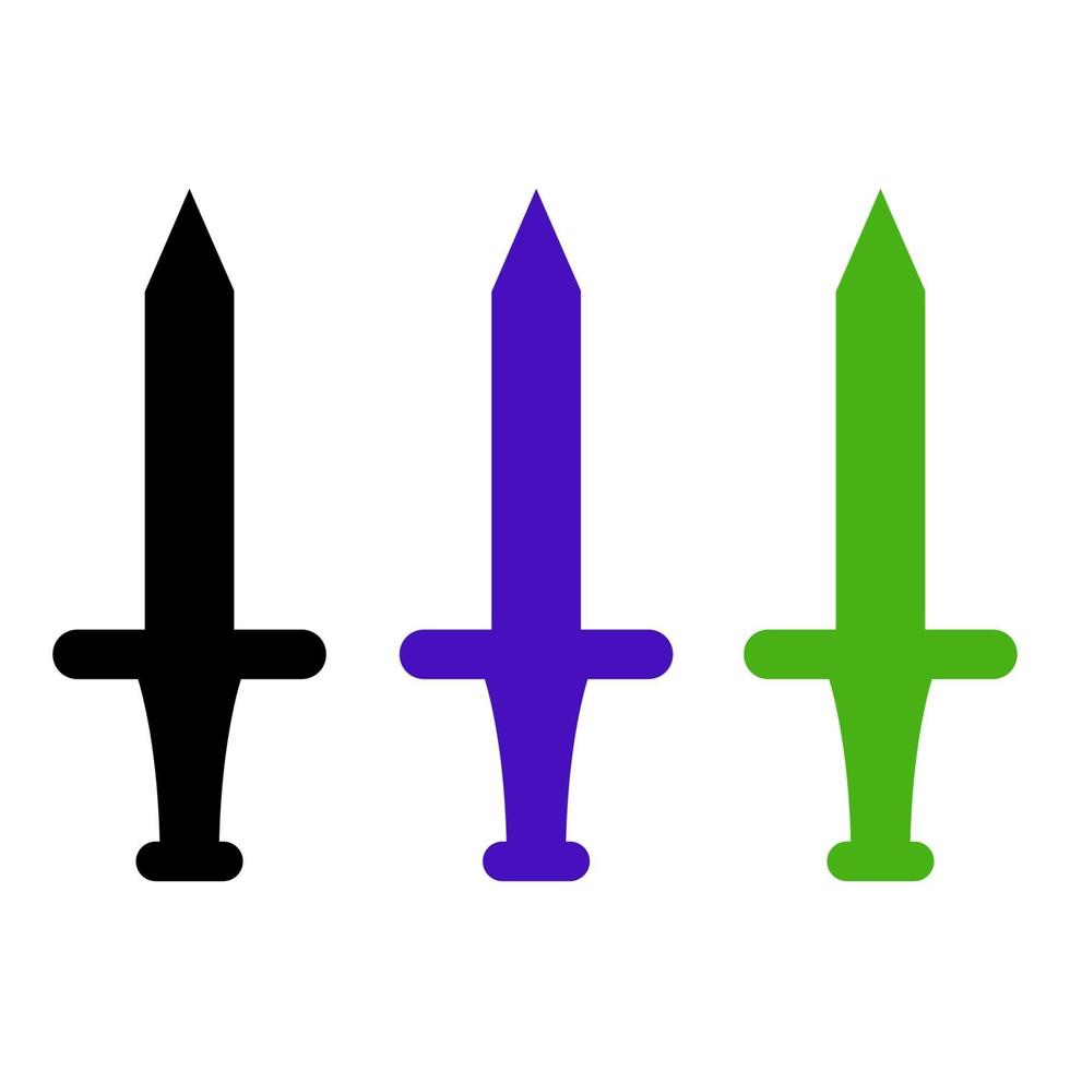 Sword On White Background vector