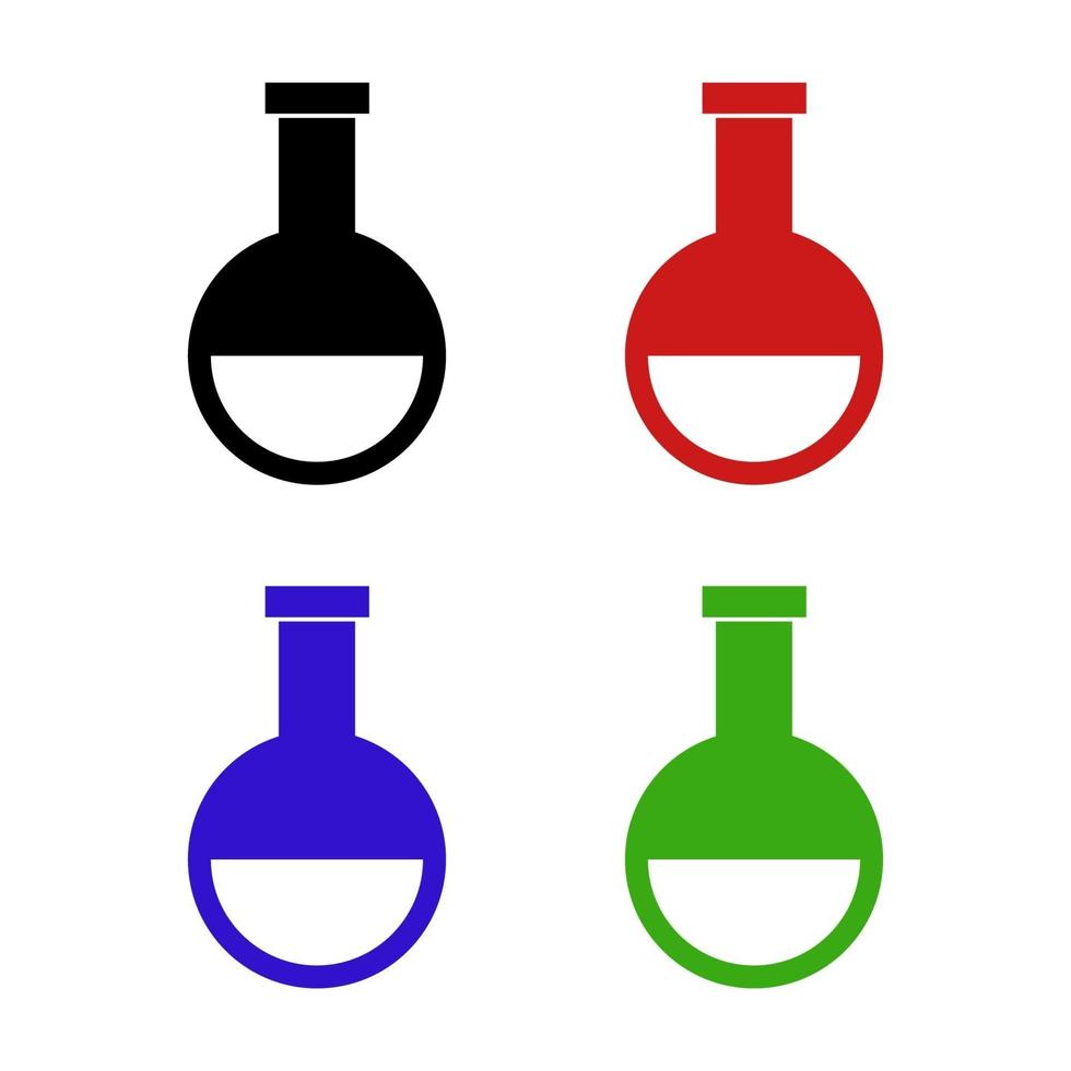 Laboratory Flask On White Background vector