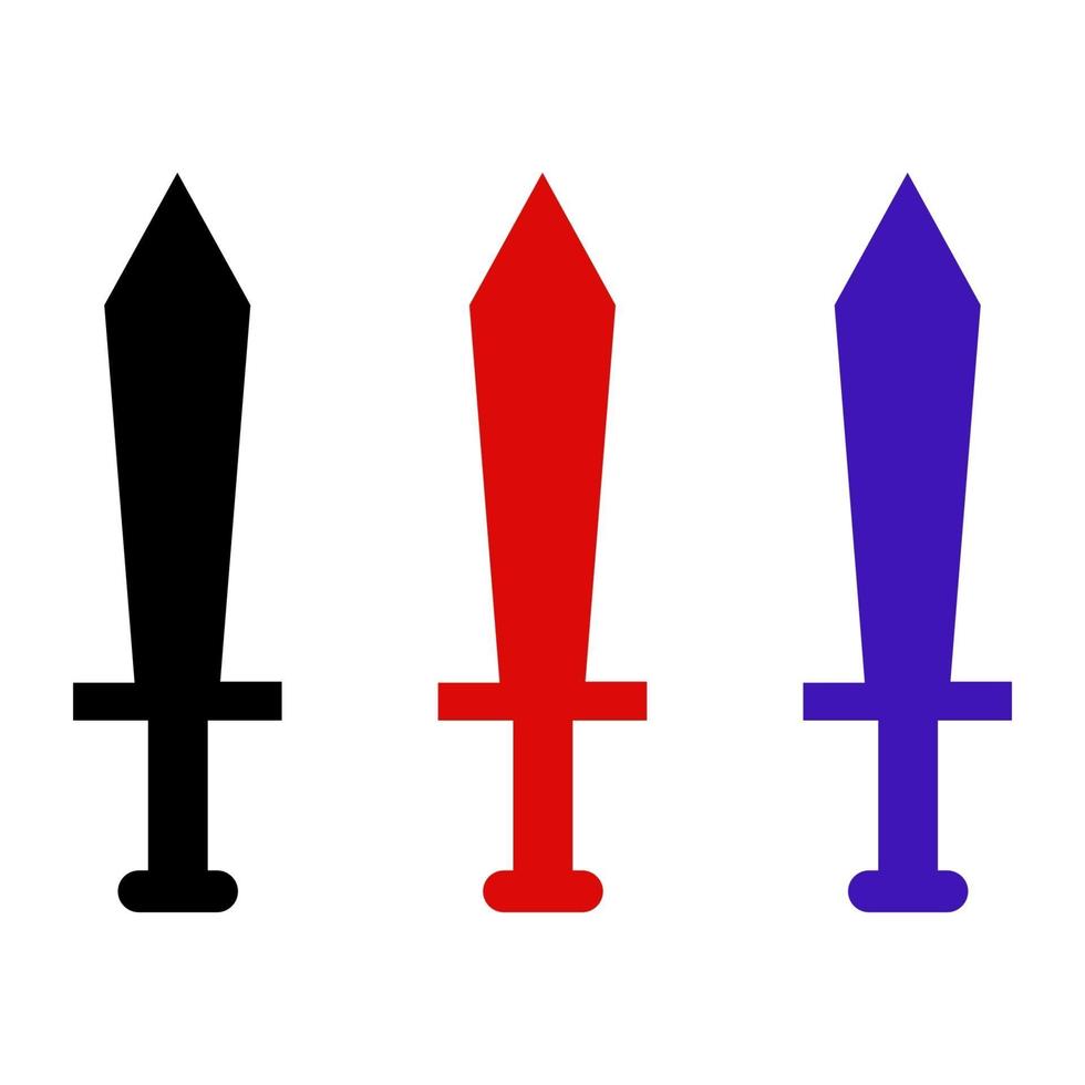 Sword On White Background vector