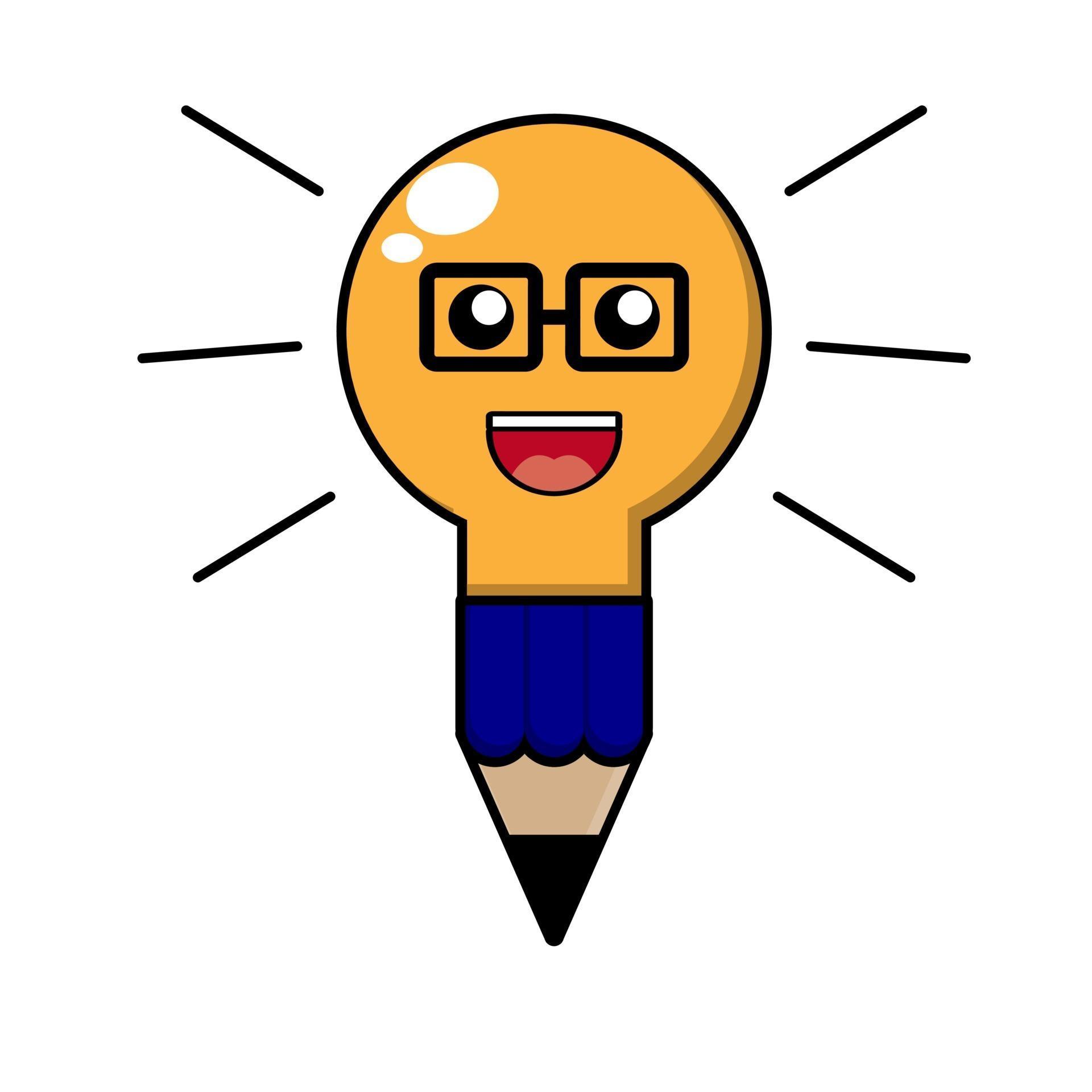 Cute Lamp Pencil 2084541 Vector Art at Vecteezy