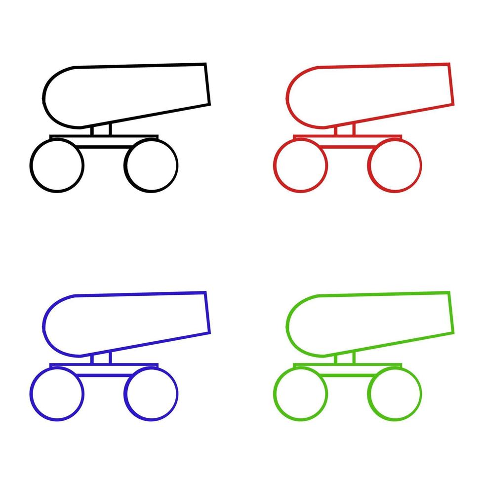 Cannon On White Background vector