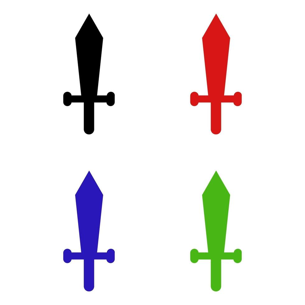 Sword On White Background vector