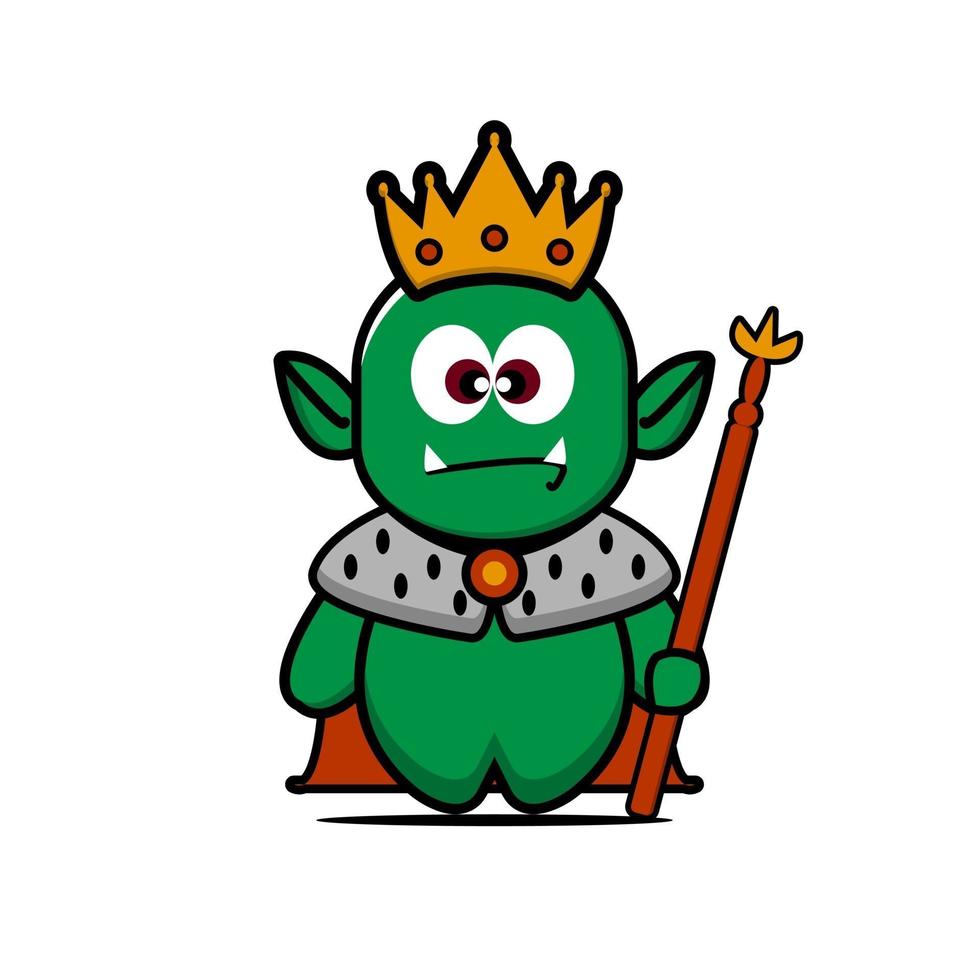 Cute King Orc vector