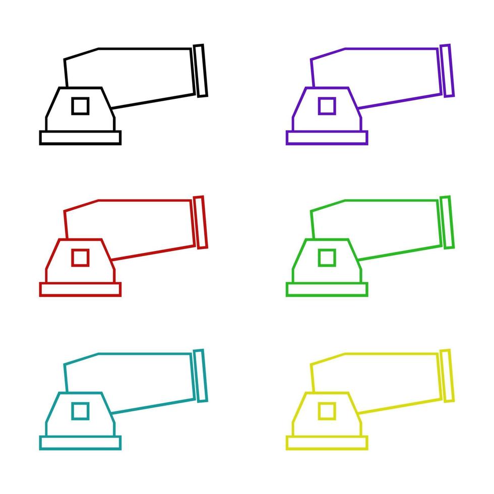 Cannon On White Background vector