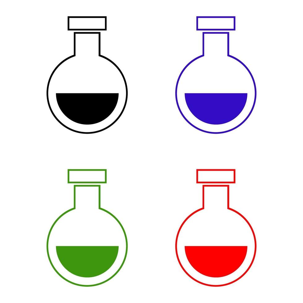 Laboratory Flask On White Background vector