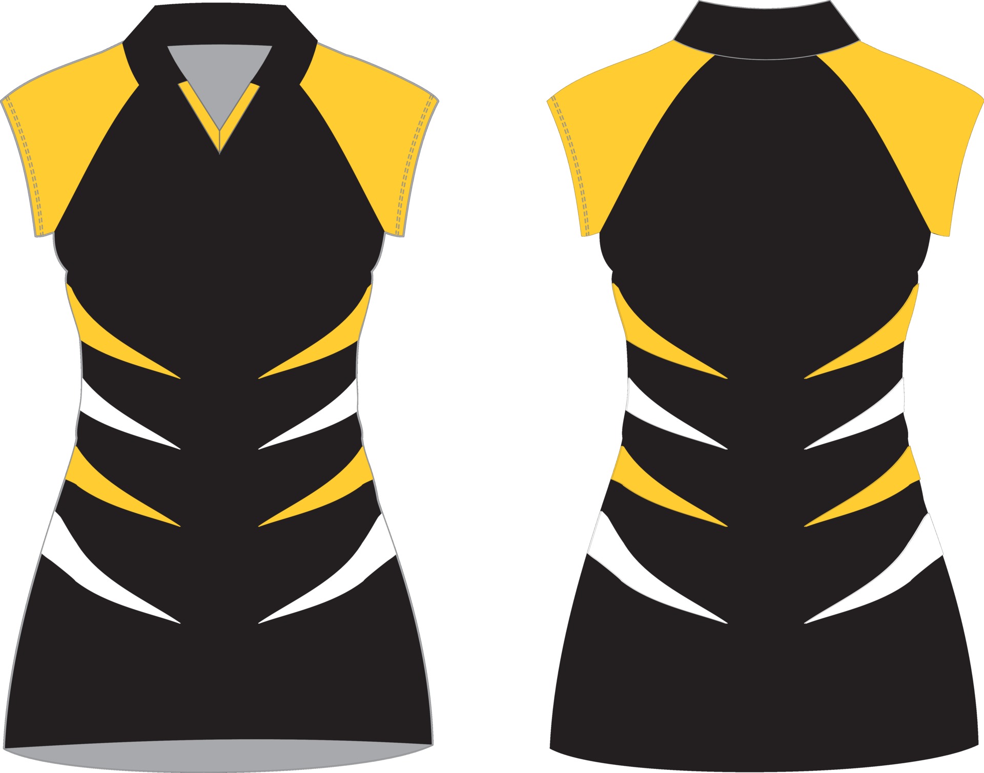 Netball Dresses Sublimated Mock Ups Vector Art At Vecteezy