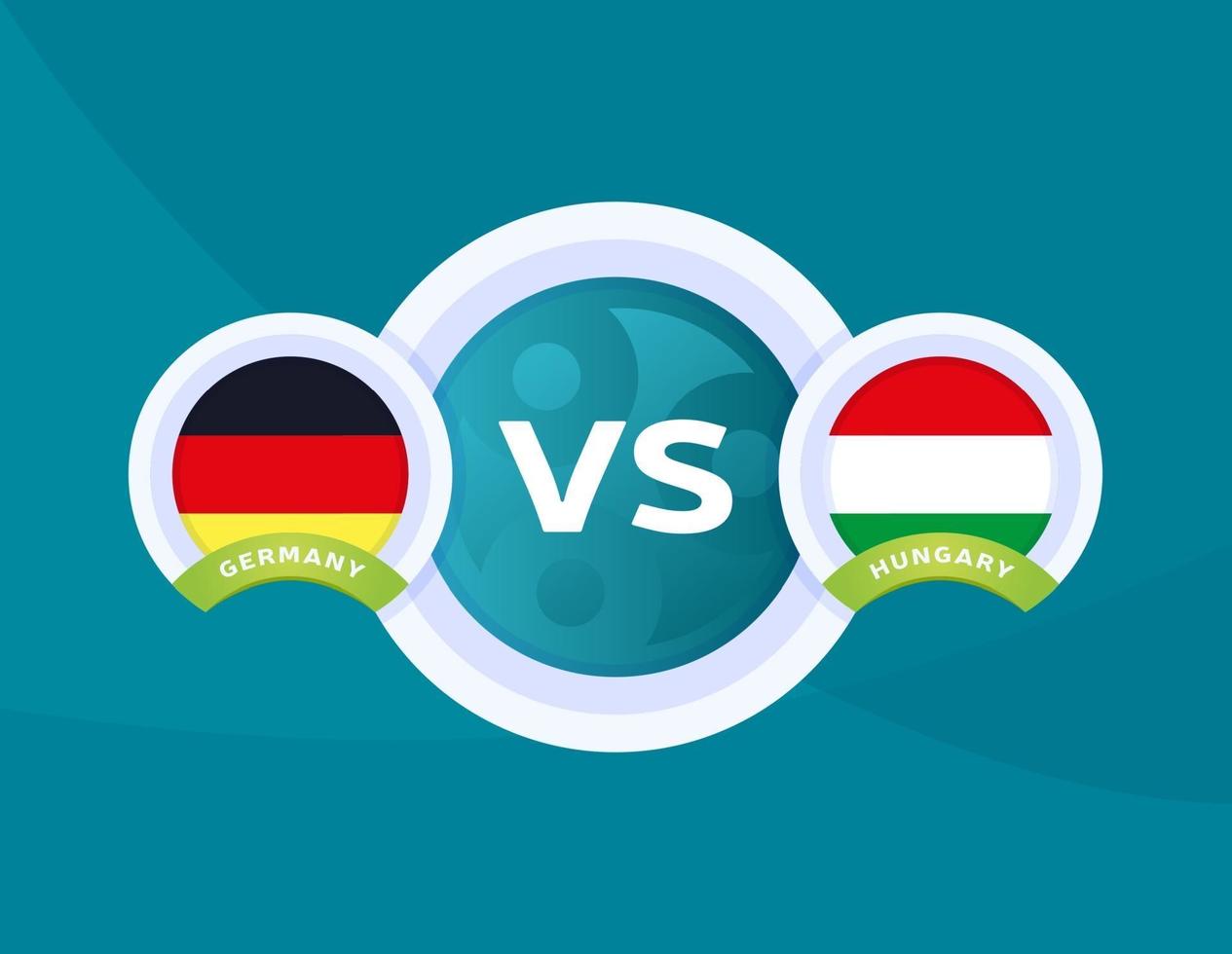 germany vs Hungary football vector