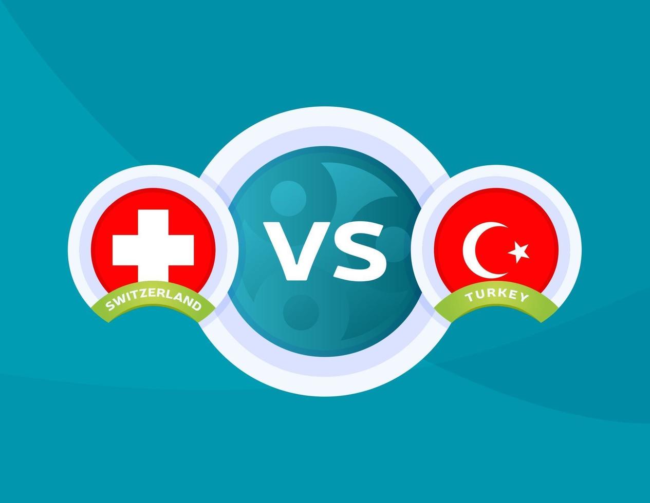 partido suiza vs turquía vector