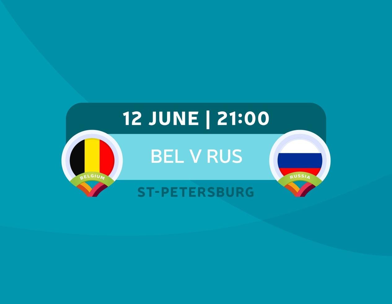 Belgium vs russia football vector