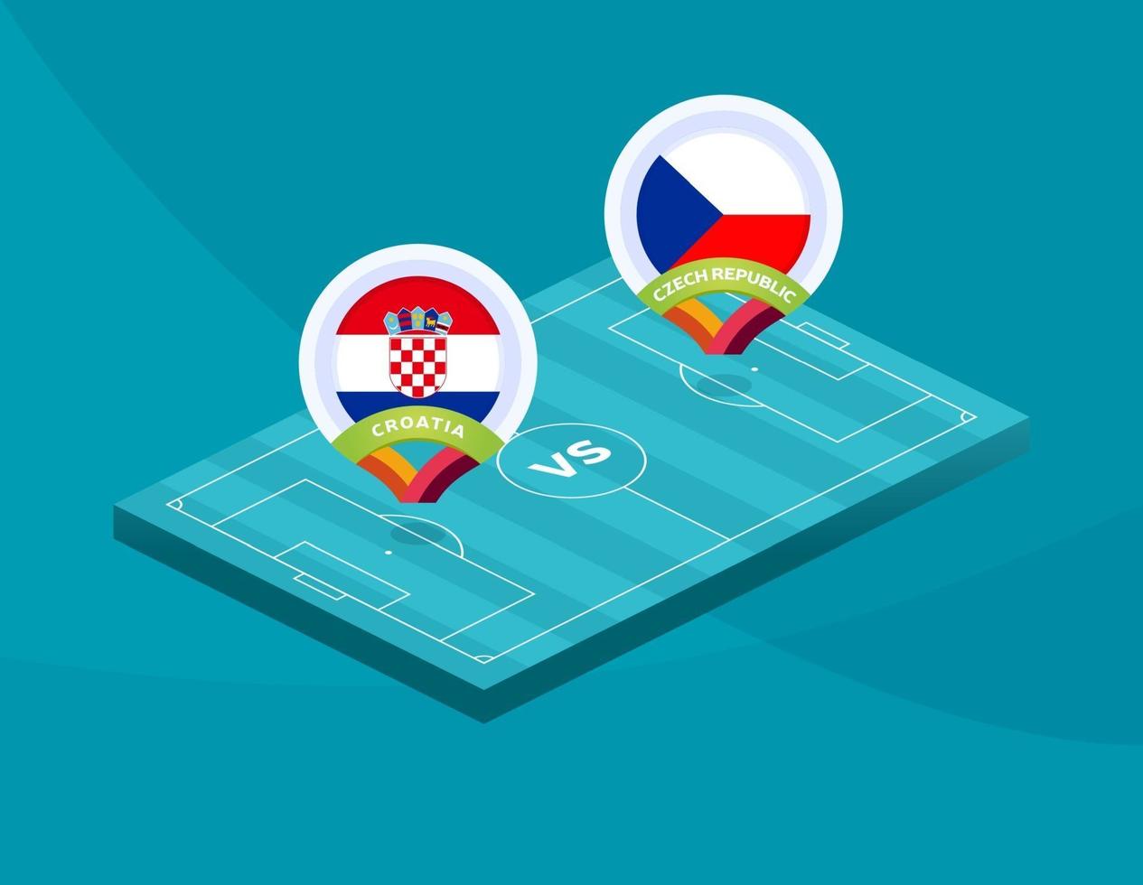 croacia vs república checa vector