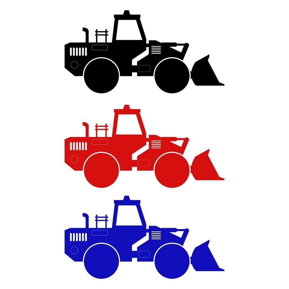 Excavator On White Background vector